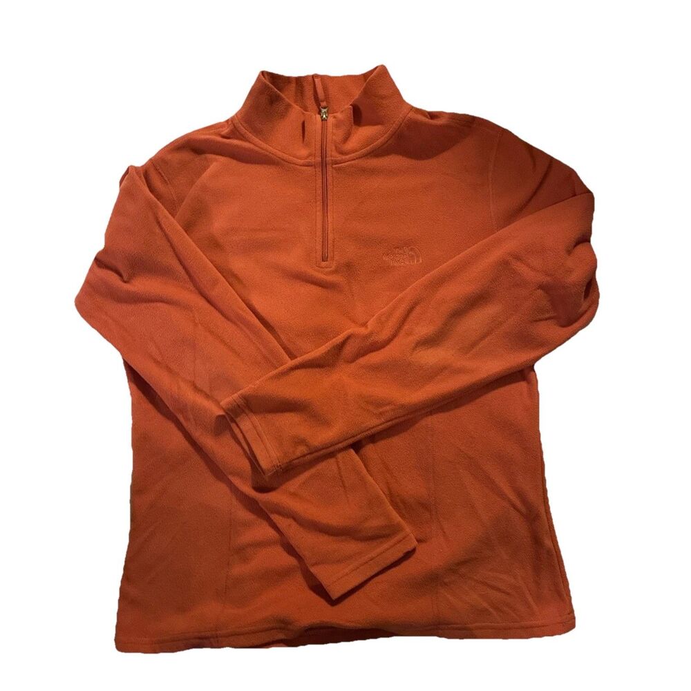 The North Face Women's Quarter Zip Long Sleeve Jacket Peach Medium Pullover